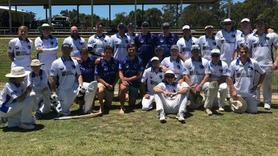 The Makos and the Turtles on Saturday. Picture: Facebook/Nelson Bay Cricket Club - Snr