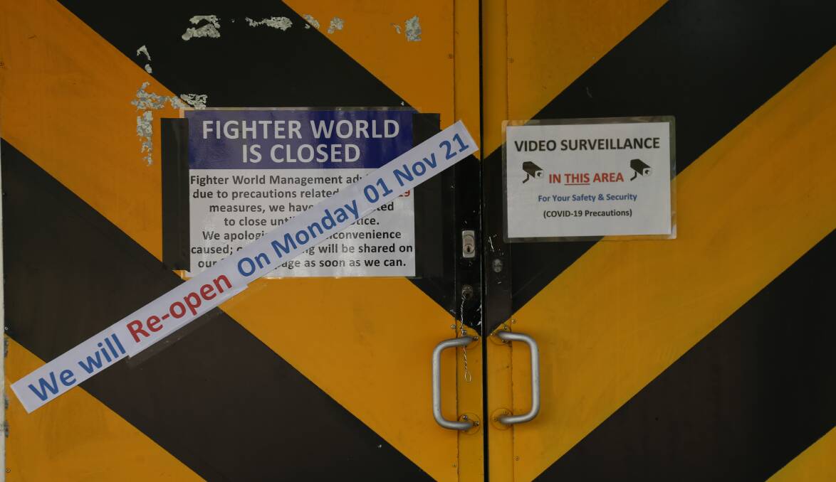 Fighter World in Williamtown will reopen on Monday, November 1.
