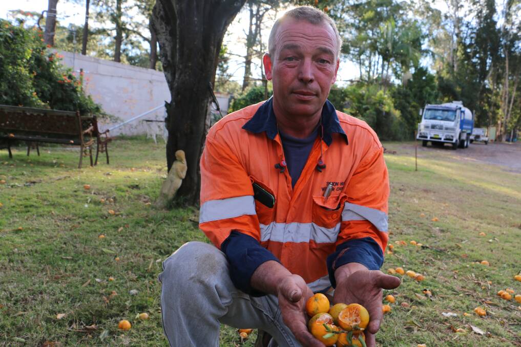 Simon Hull has been forced to watch his fruit go rotten for fear of PFAS contamination.