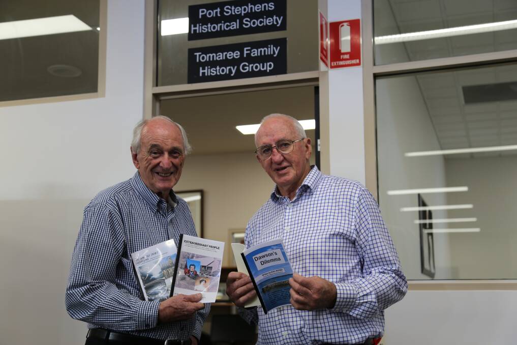 Port Stephens Historical Society have for the first time published its own books. The new three book series takes readers back to the 1800s and tells the founding tales of Port Stephens. Pictures: Ellie-Marie Watts