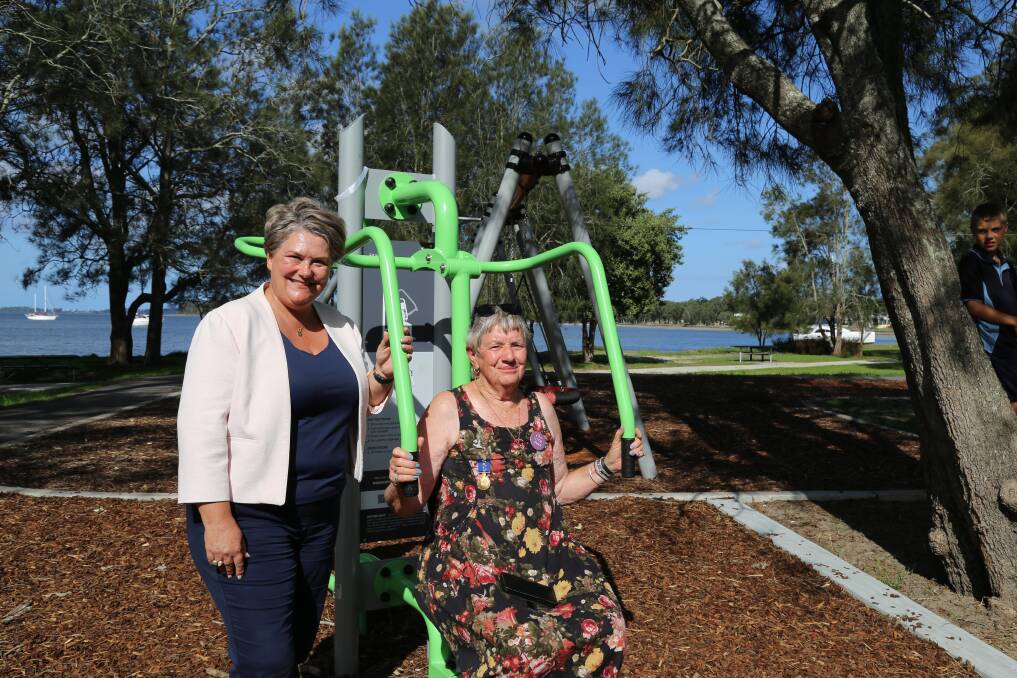 The new outdoor gym in Peace Park, Tanilba Bay has been installed and is ready for the public to use. Pictures: Ellie-Marie Watts