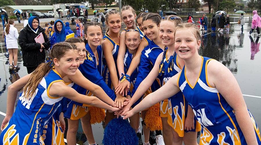 GOOD FORM: Nelson Bay's 12 years' girls on the first day of the Junior State Titles.