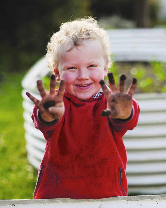 Down and dirty: A big focus from centres is to have outdoor learning and play areas so kids can interact and discover the environment around them. Photo: Supplied.