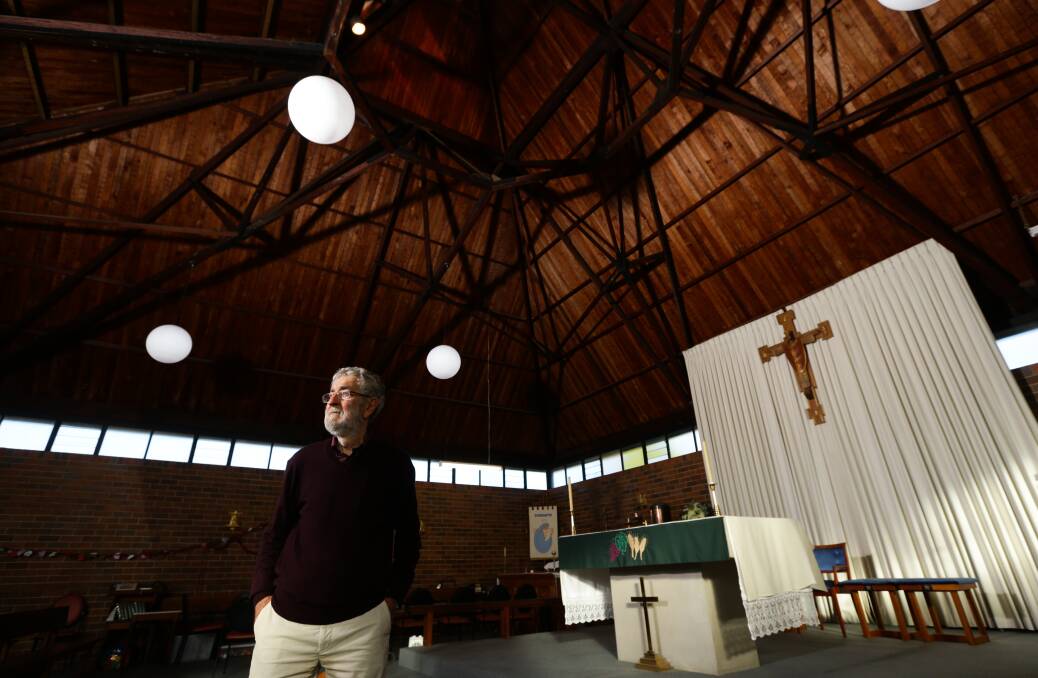 REFLECTION: Architect Brian Suters inside Christ the King Anglican Church at Toronto. Picture: Jonathan Carroll