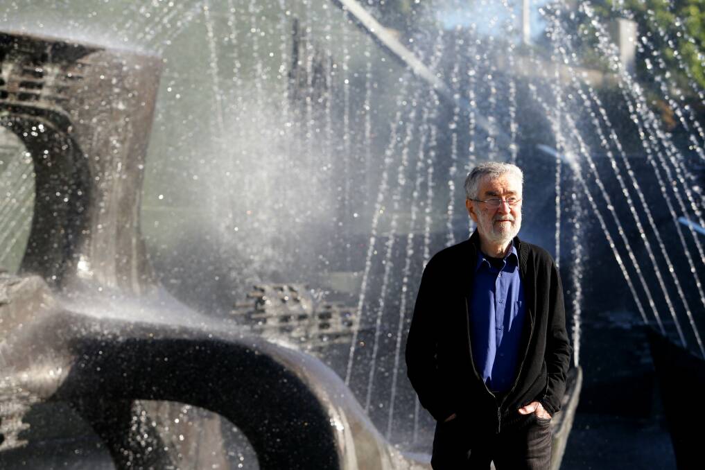 Brian Suters in front of the Captain James Cook Memorial Fountain in Civic Park. Picture: Jonathan Carroll