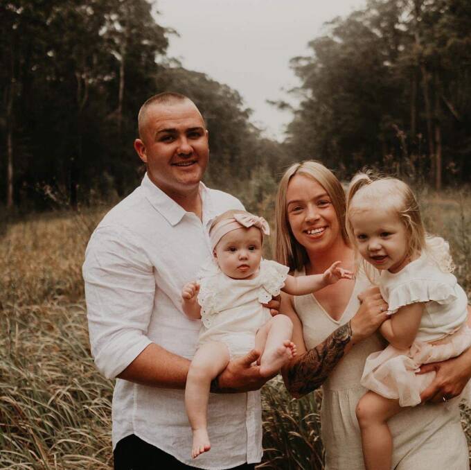 FAMILY MAN: Ben Langdon with partner Amani Ping and their daughters Avayah and Nyah. Picture: Courtesy of the Langdon family