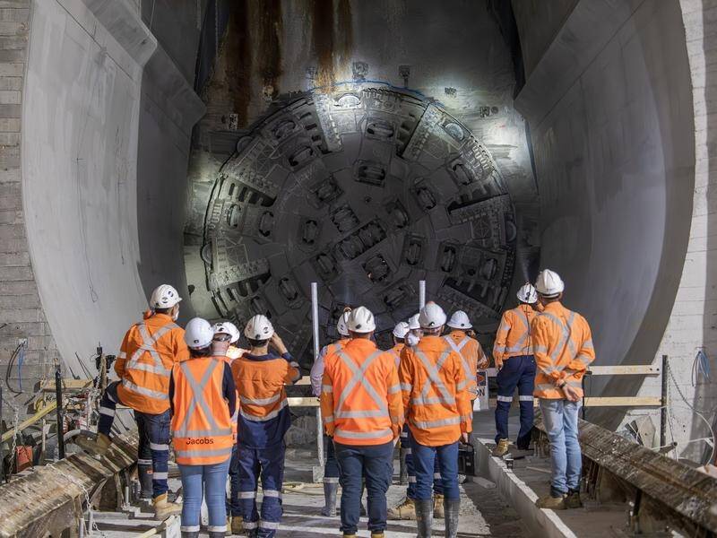 Tunnel borers have carved through 1.2m tonnes of dirt on their way from Rozelle to Burwood North. (HANDOUT/AAP)