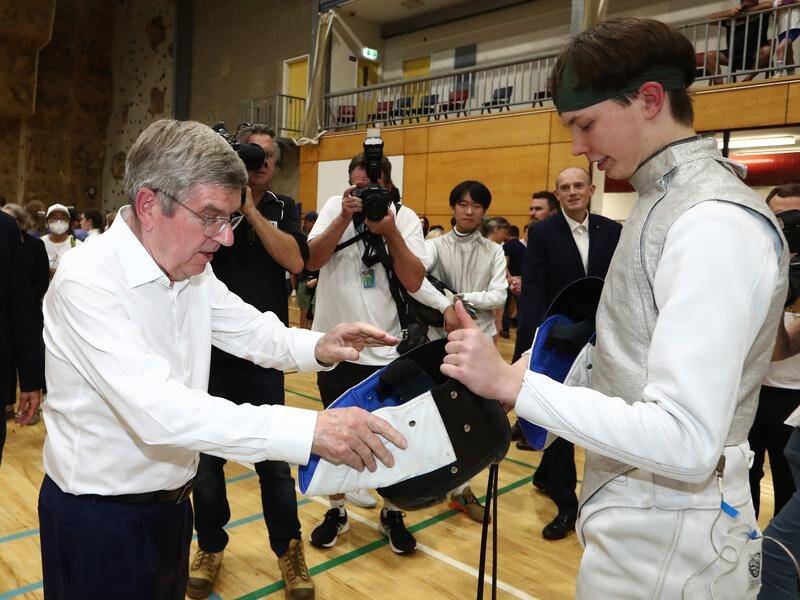 IOC president Thomas Bach joined an Olympics Unleashed Session at a high school in south Brisbane.
