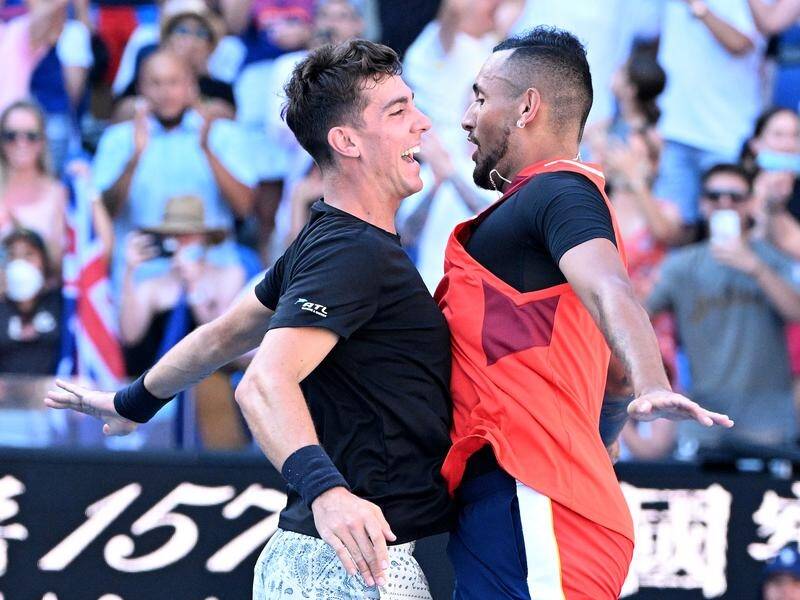 Thanasi Kokkinakis and Nick Kyrgios have thrilled the fans at the Australian Open.