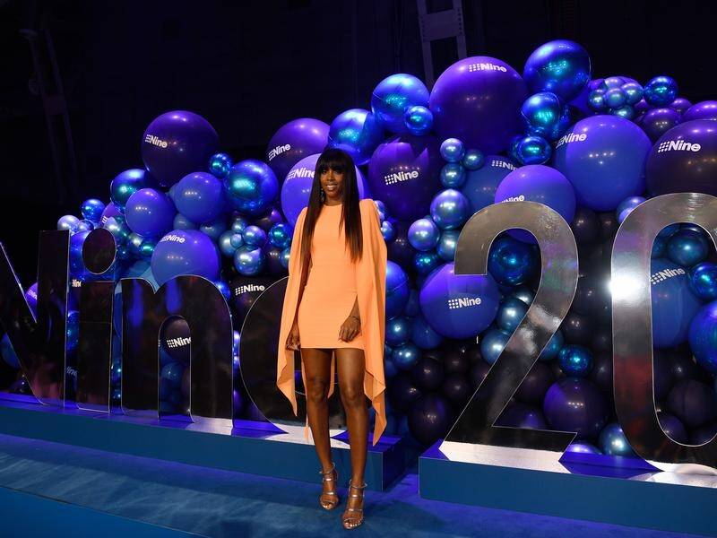 American singer and The Voice judge Kelly Rowland was among Nine celebrities at its Upfront event.