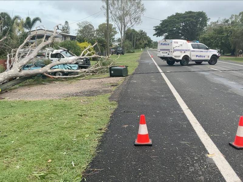 Townsville and Burdekin shires were the worst hit by power outages after ex-cyclone Kirrily. (HANDOUT/QUEENSLAND POLICE SERVICE)