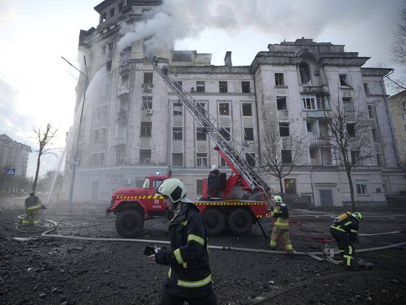 Russia has been pounding Ukraine in attacks Moscow says are revenge for strikes during its election. (AP PHOTO)