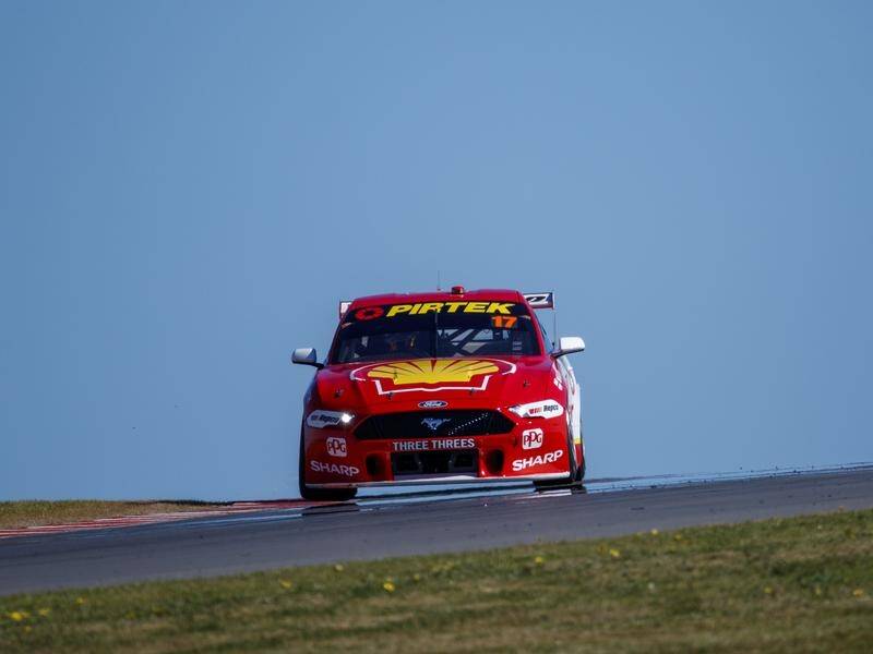 Scott McLaughlin has won his 16th race of the Supercars season to equal Craig Lowndes' record.