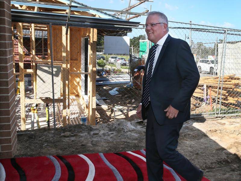 Scott Morrison has visited a Melbourne home site to spruik his First Home Loan Deposit Scheme.