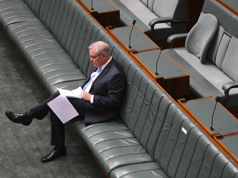 Only about a third of MPs were in the federal parliament to ensure proper "social distancing".