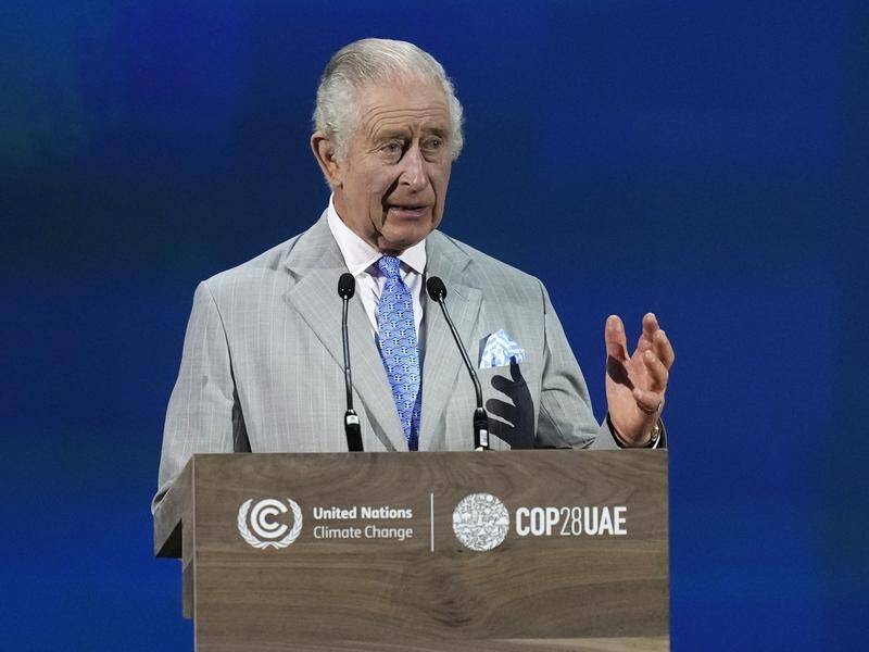 King Charles' speech to the COP28 summit is his first climate address since he became the monarch. (AP PHOTO)