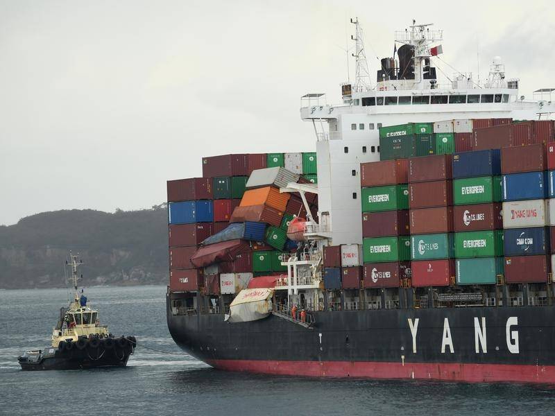 The ship that lost 83 containers in rough seas off the NSW coast last week has docked in Sydney.