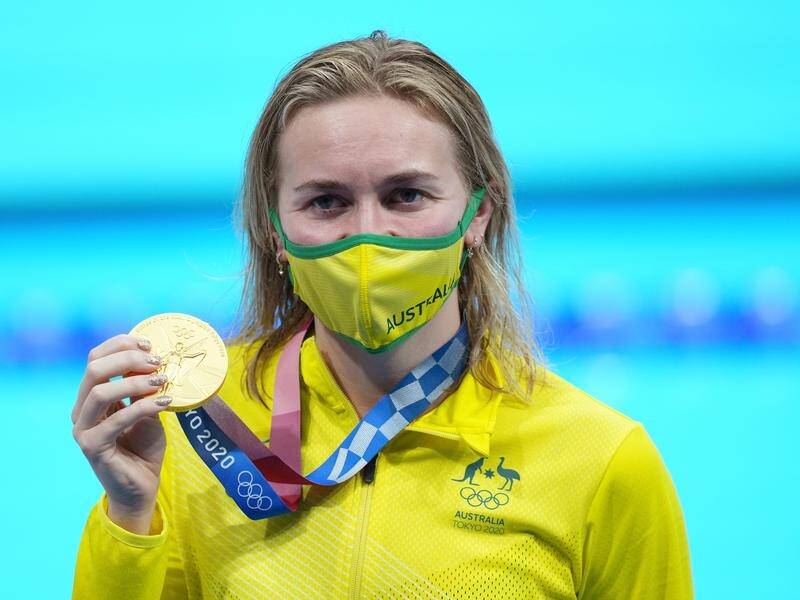 Ariarne Titmus has Australian swim royalty in her sights after winning the women's 200m freestyle.