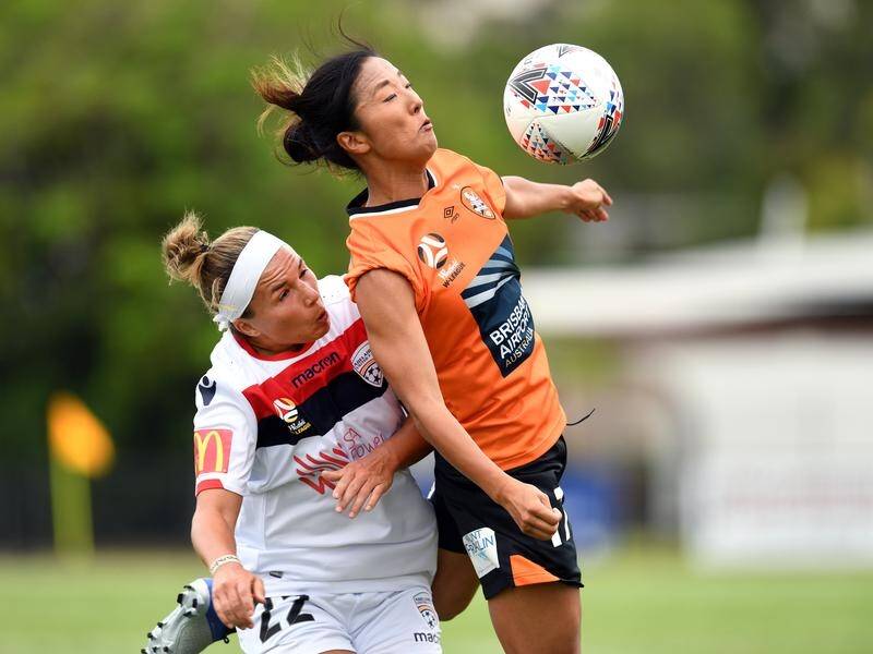 Japan's Yuki Nagasato made her debut but couldn't conjur a win for the Roar against Adelaide.