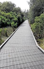OPEN TO ALL: Kevin Gattenhof of Nelson Bay thinks the Gan Gan army base site could be turned into a botanical gardens with boardwalks (like the one pictured) for all to use.
