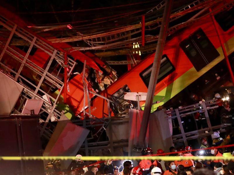 An overpass in Mexico City's metro has collapsed, killing at least 23 people.