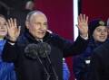 Russia says President Vladimir Putin won the election with 87 per cent of the vote. (AP PHOTO)