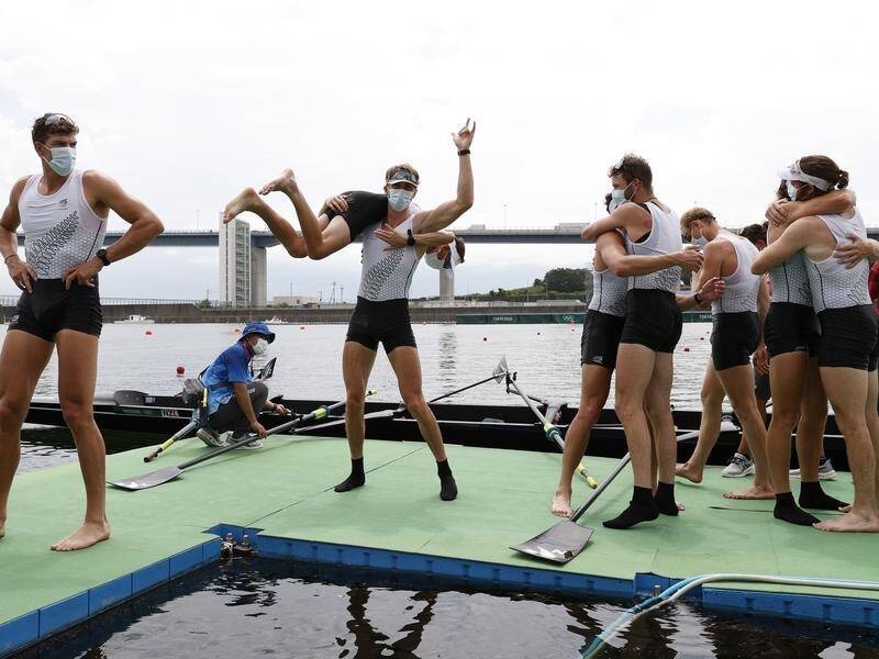 New Zealand have claimed the men's eight final on their way to winning the Olympic rowing regatta.