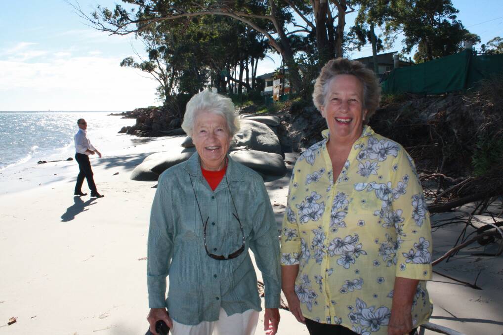 ACT NOW: Landcare members Marion Harden and Margaret Wilkinson at Corlette's Conroy Park.