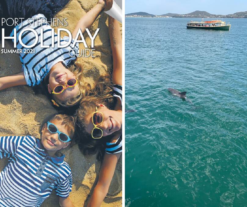 HOLIDAYS: Among the attractions featured in the Port Stephens Examiner Holiday Guide Summer 2021 is the Port Stephens Ferry Service (right hand picture supplied). 
