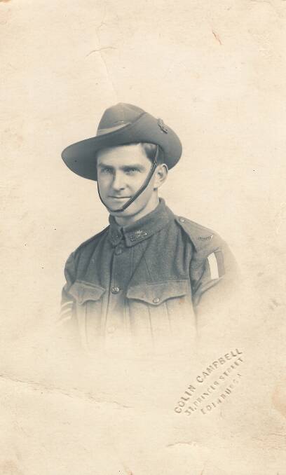 WAR SERVICE: Sergeant Joseph Robinson from Anna Bay.
