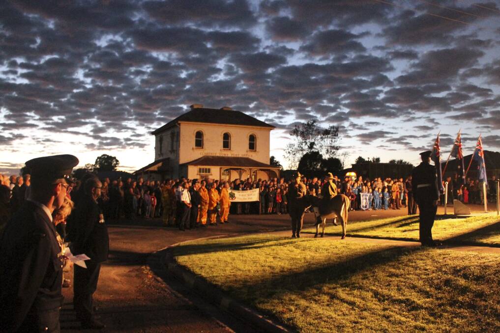 SUNRISE SERVICE: Anzac Day at Clarence Town. Picture: Anna Wolf.