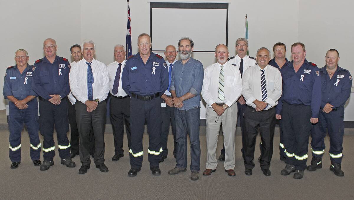 PLEDGED: Terry Bratton, Murray Lanesbury, Steve Embry, Glenn Handford, Tony Summers, Paul Langley, Ron Hartley, John Weate, Jim Morwitch, Jim Blackmore, Len Roberts, Simon Black, Doug McDonald and Simon Wrigley have all taken a stand in decrying men’s violence against women.  Picture: Supplied