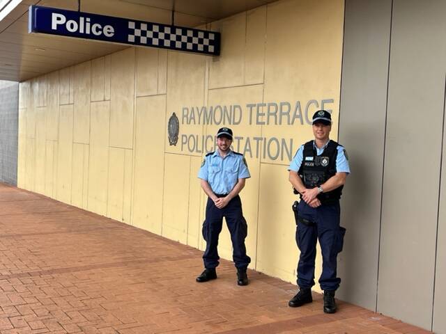 Port Stephens-Hunter Police District have welcomed two new probationary constables in Fabrizio Fichera and Daniel Orwell. Picture supplied