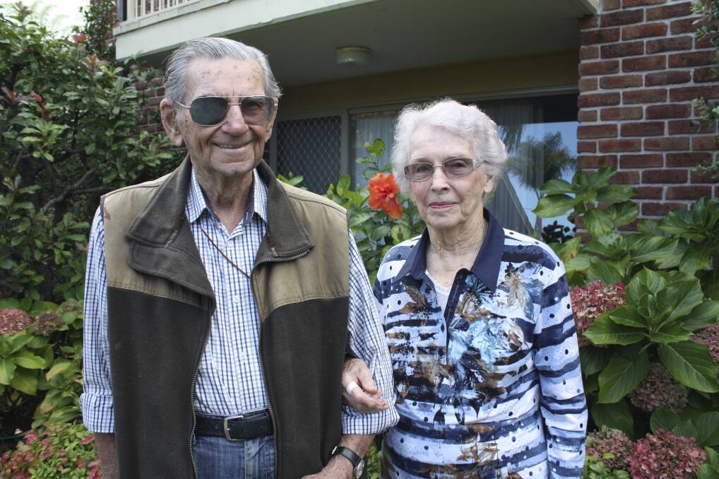 HAPPY COUPLE: Cyril Blowes turned 100 on April 4, and has been married to Pattie Blowes for 72 years. Picture: Ellie-Marie Watts