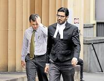 GUILTY: Paul Darren Mulvihill, left, outside the NSW Supreme Court on February 5.